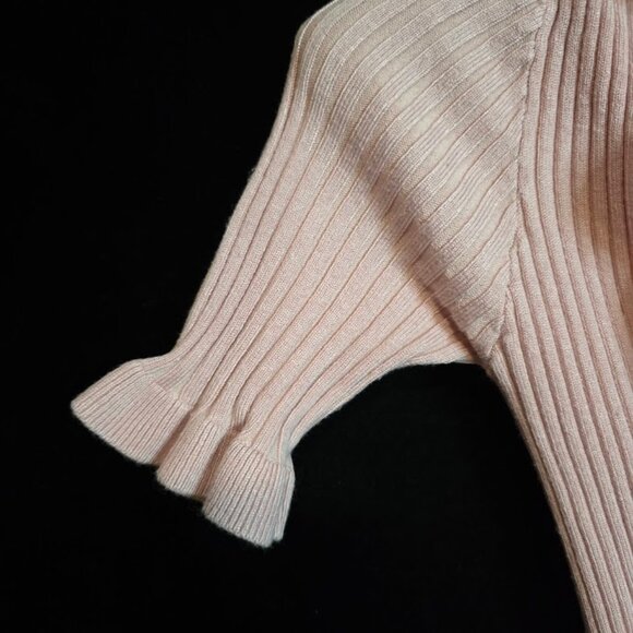 Lovers and Friends Revolve Carissa Ruffle Sweater Blush S - Picture 4 of 11